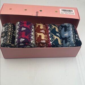 Besky Socks Cozy Winter Crew Socks Gift Set | 5 Pairs | New in Box